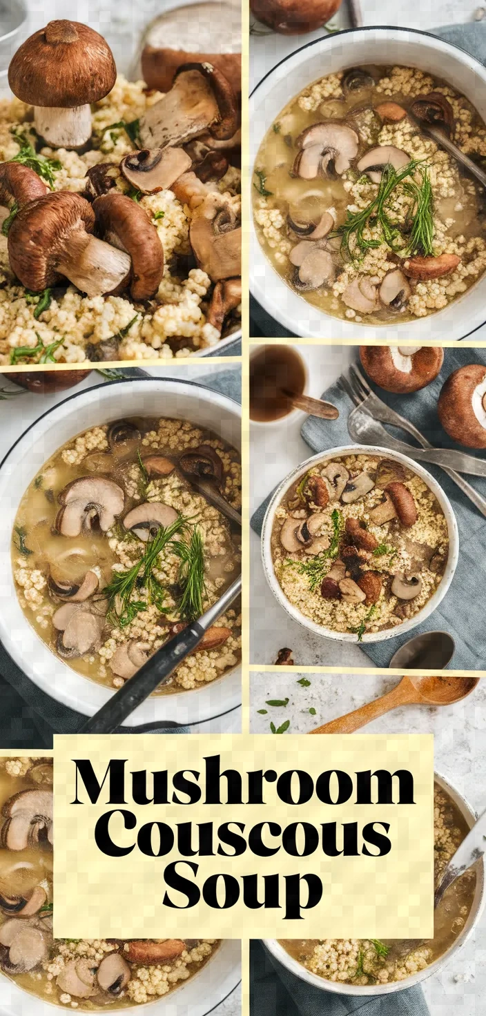 A photo of Mushroom Couscous Soup Recipe