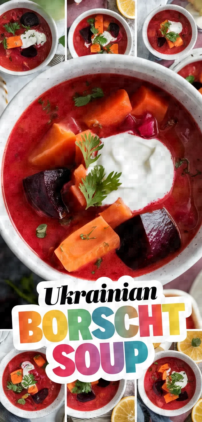 A photo of Ukrainian Red Borscht Soup Recipe