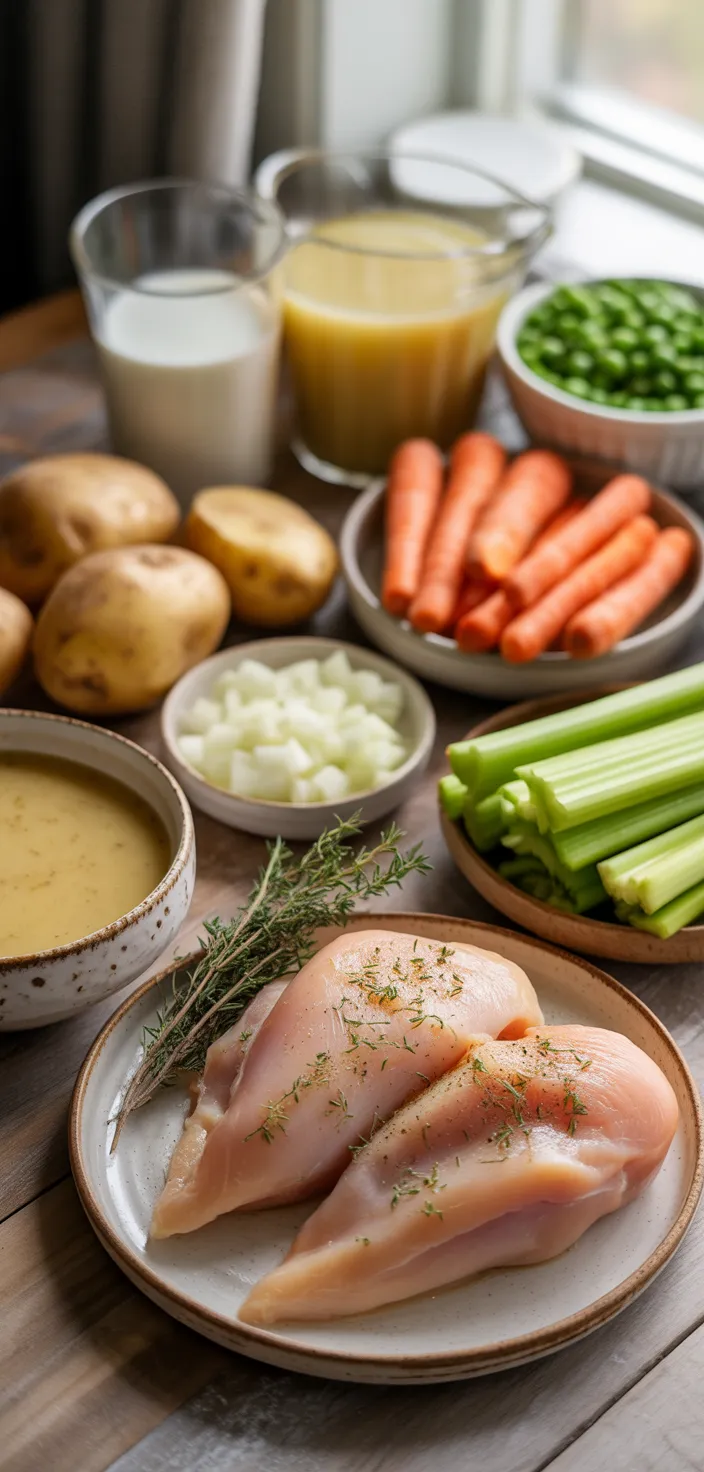 Ingredients photo for Best Crockpot Chicken Pot Pie Recipe