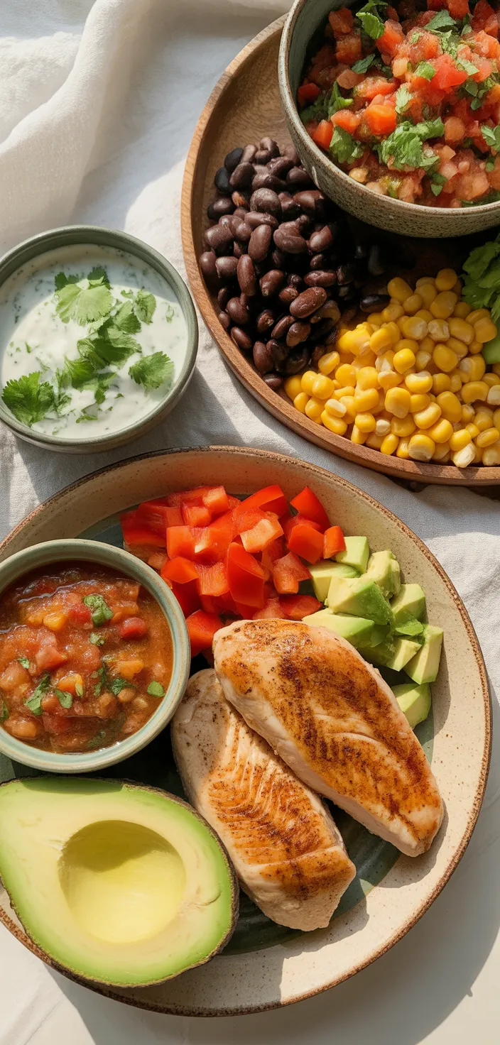 Ingredients photo for Chicken Burrito Bowl (Slow Cooker) Recipe