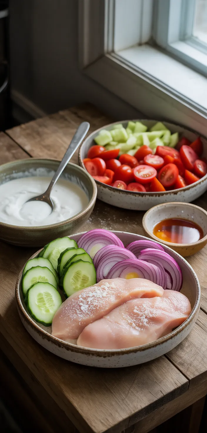 Ingredients photo for Honey Hot Chicken Salad Recipe