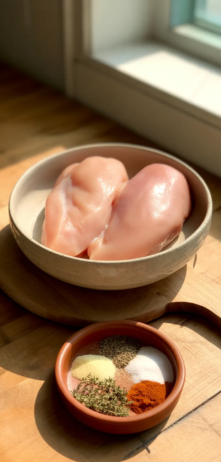 Ingredients photo for Juicy Air Fryer Chicken Breasts Recipe