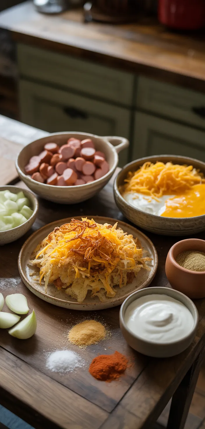 Ingredients photo for Best Breakfast Hashbrown Casserole Recipe