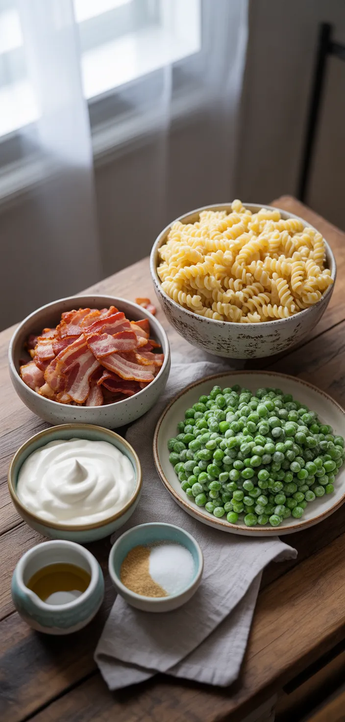Ingredients photo for Creamy Pasta Salad Recipe
