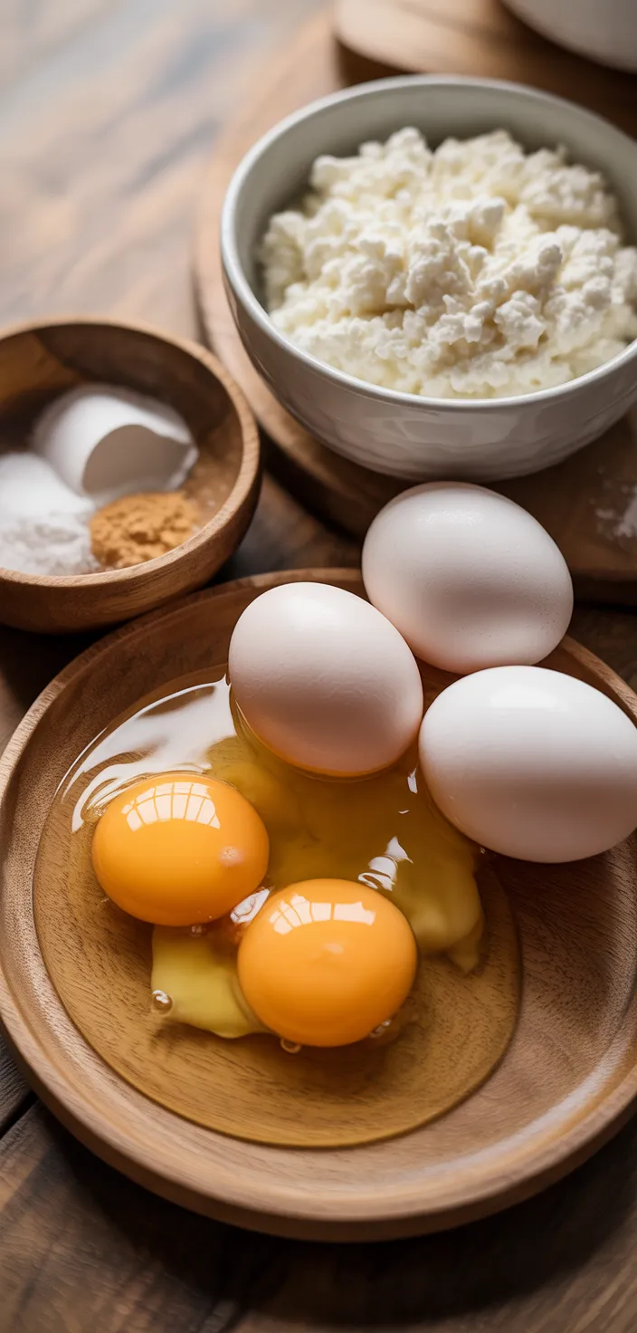 Ingredients photo for Fluffy Cottage Cheese Cloud Bread Recipe