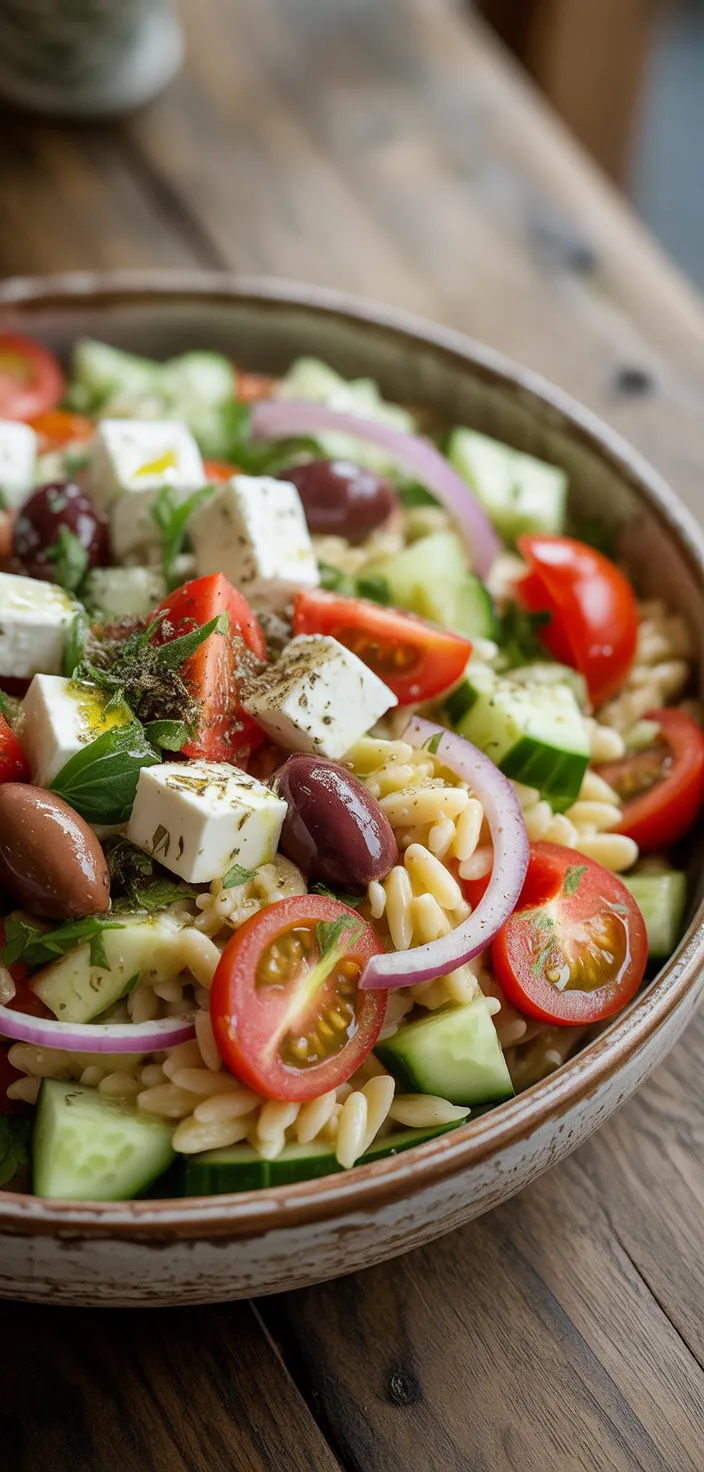Ingredients photo for Greek Orzo Pasta Salad Recipe