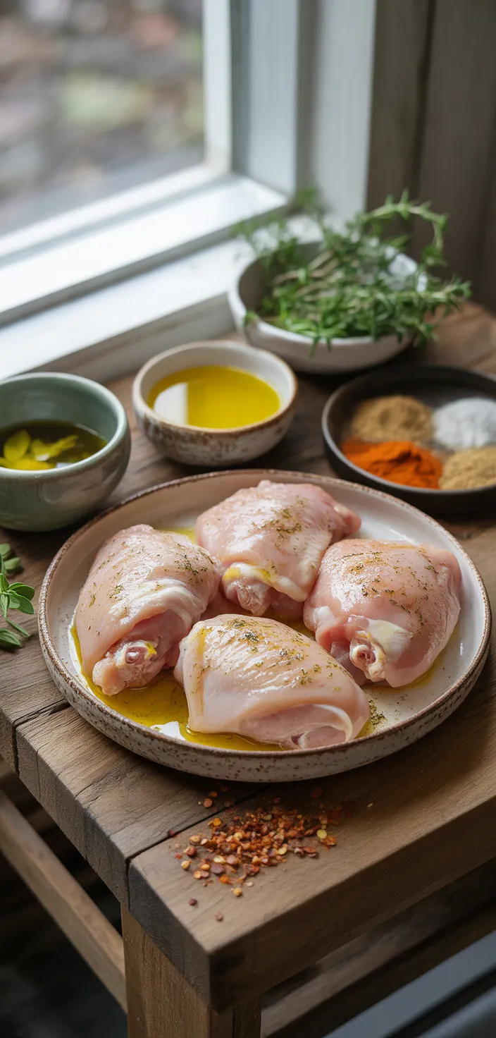 Ingredients photo for Grilled Boneless Chicken Thighs Recipe