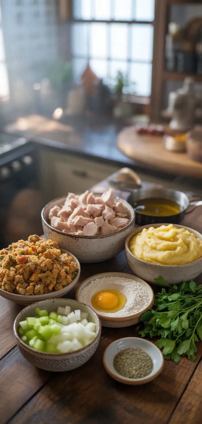 Ingredients photo for Insanely Good Leftover Turkey Stuffing Balls Recipe
