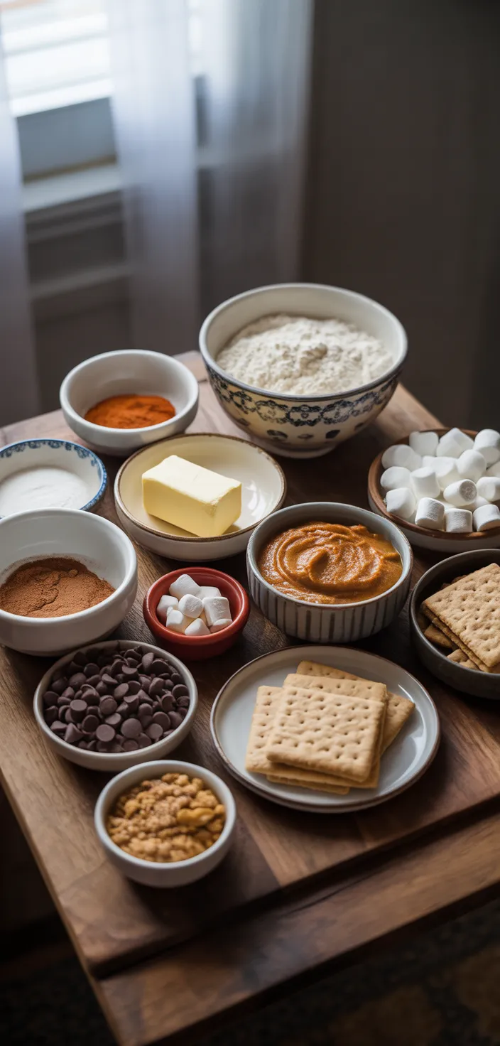 Ingredients photo for Pumpkin S'mores Cookies Recipe