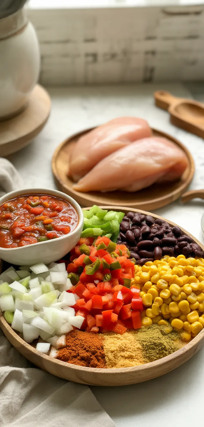 Ingredients photo for Slow Cooker Chicken Burrito Bowls Will Quickly Become A Favorite Recipe