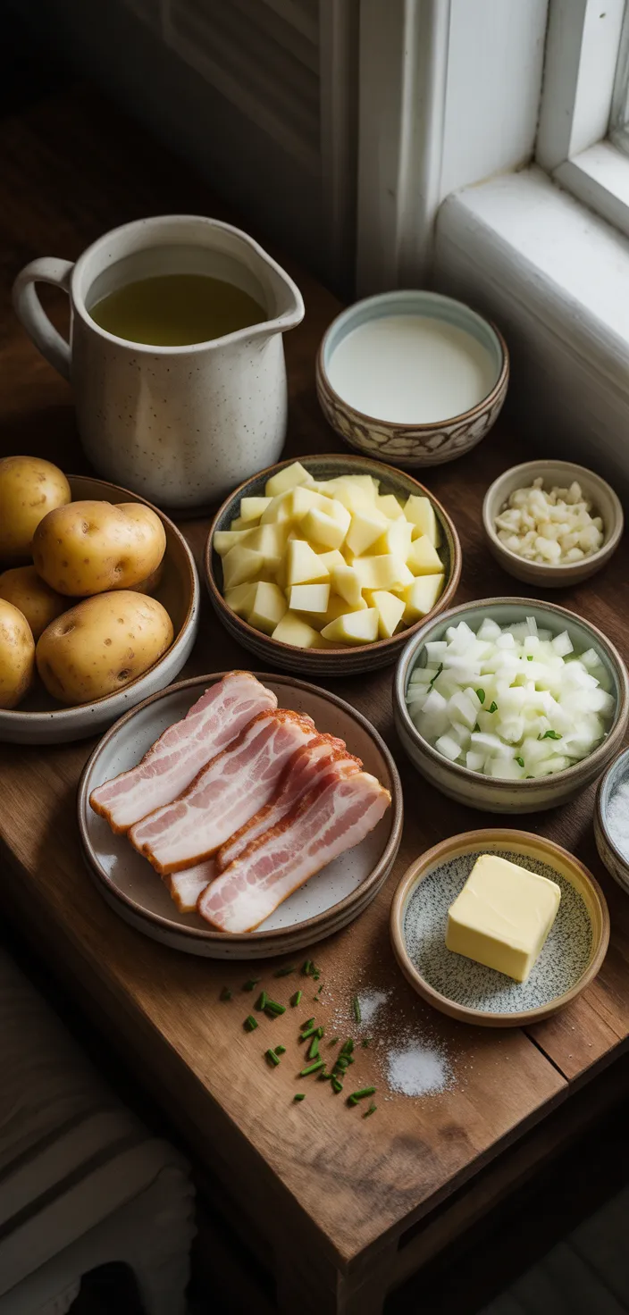 Ingredients photo for The Best Creamy Potato Soup Recipe
