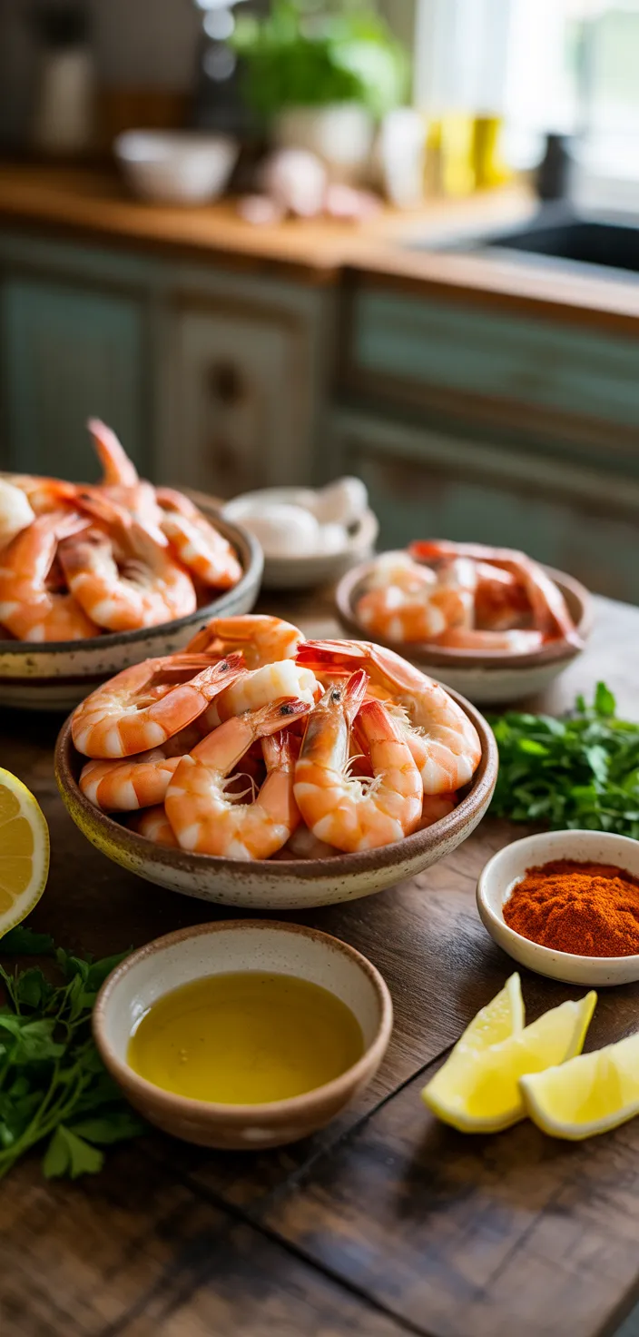 Ingredients photo for Air Fryer Garlic Butter Shrimp Recipe
