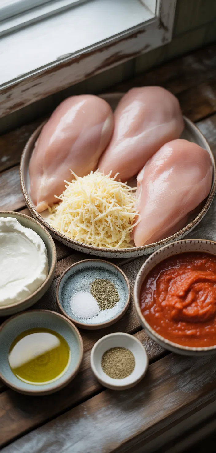 Ingredients photo for Baked Ricotta Chicken Recipe