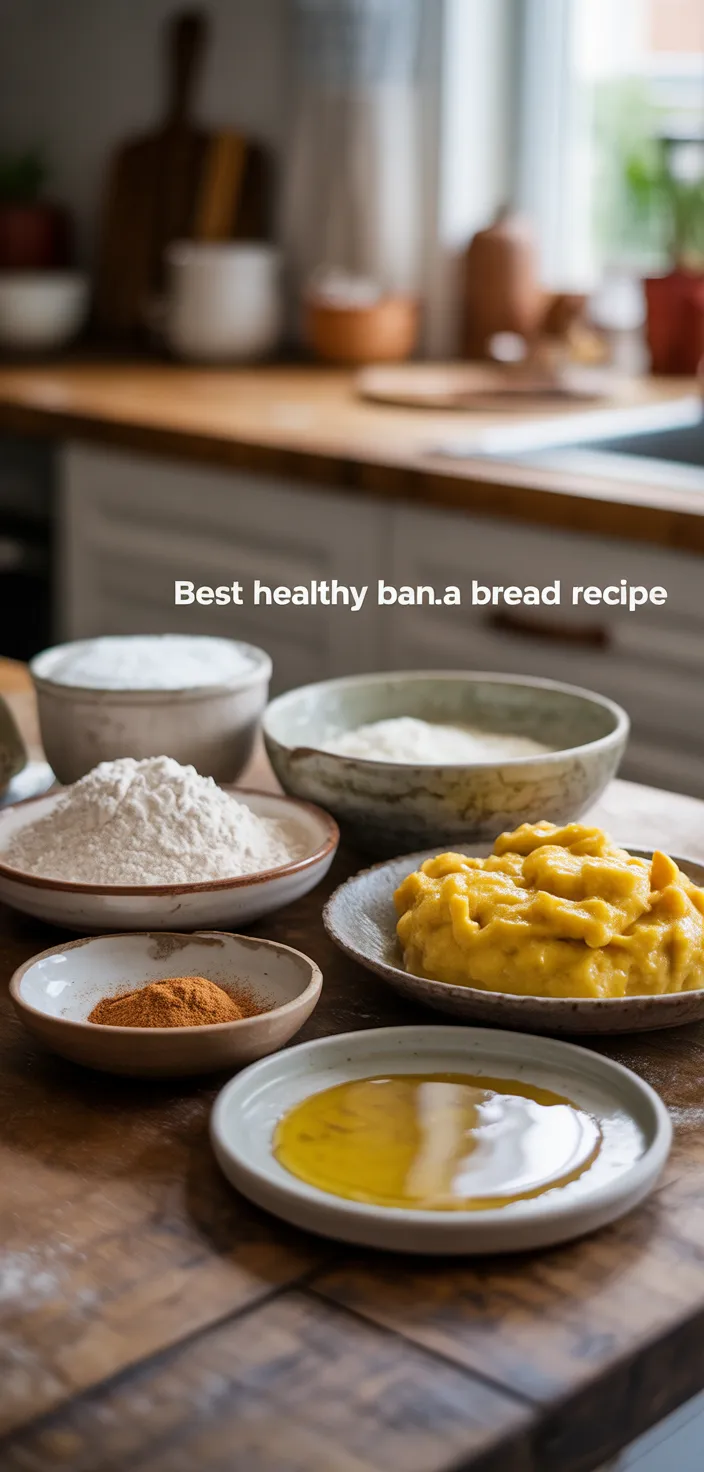 Ingredients photo for Best Healthy Banana Bread Recipe