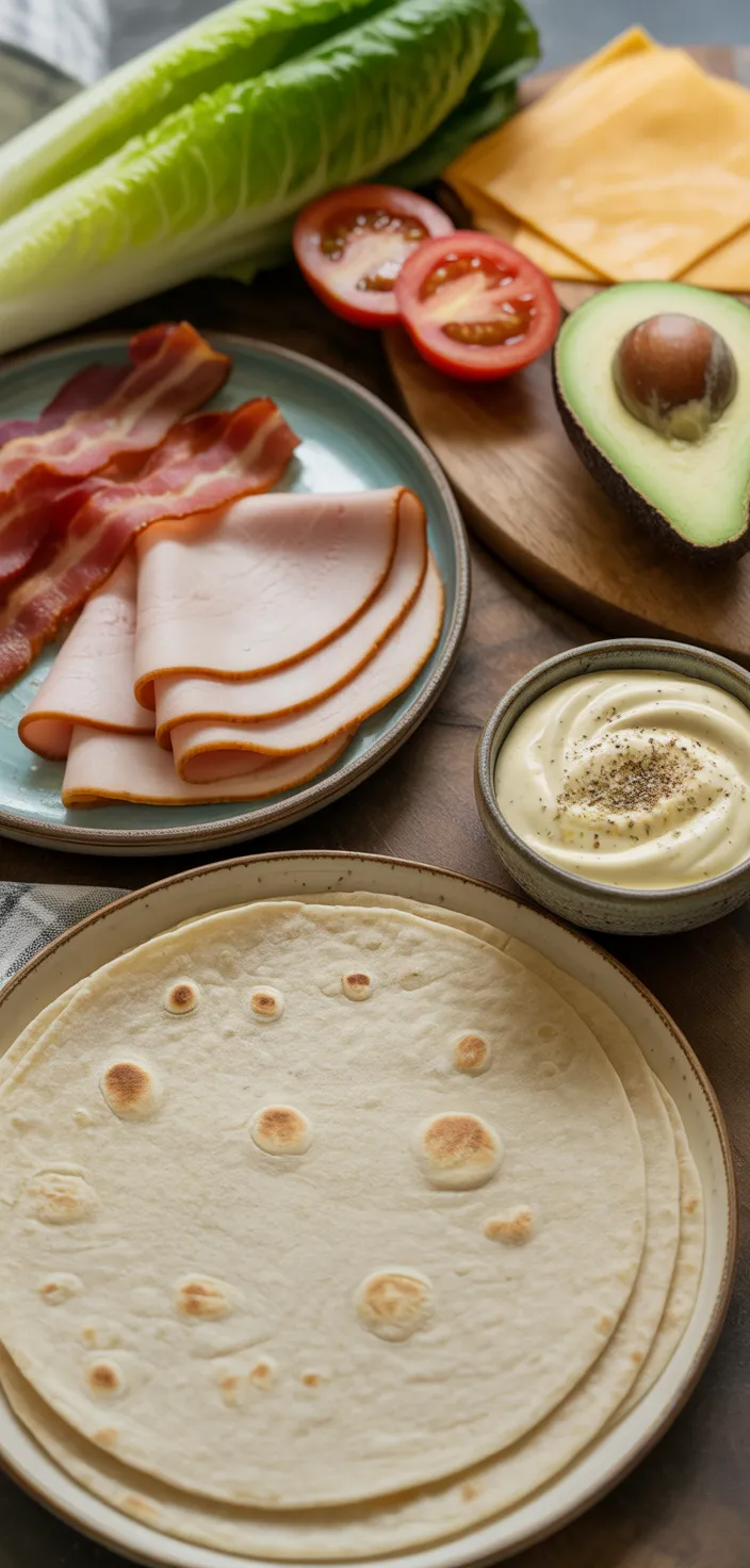 Ingredients photo for California Turkey Club Wrap Recipe