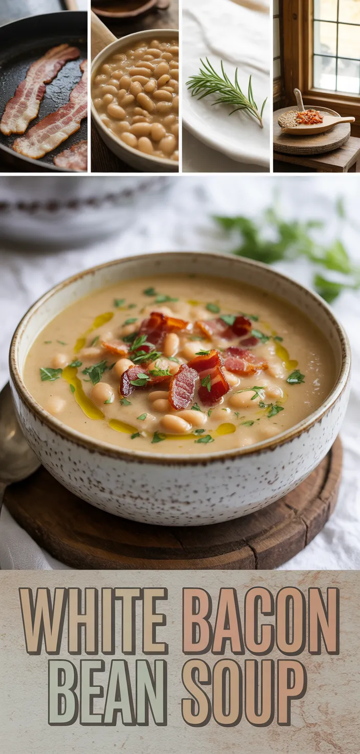 A photo of White Bean Soup With Bacon Recipe