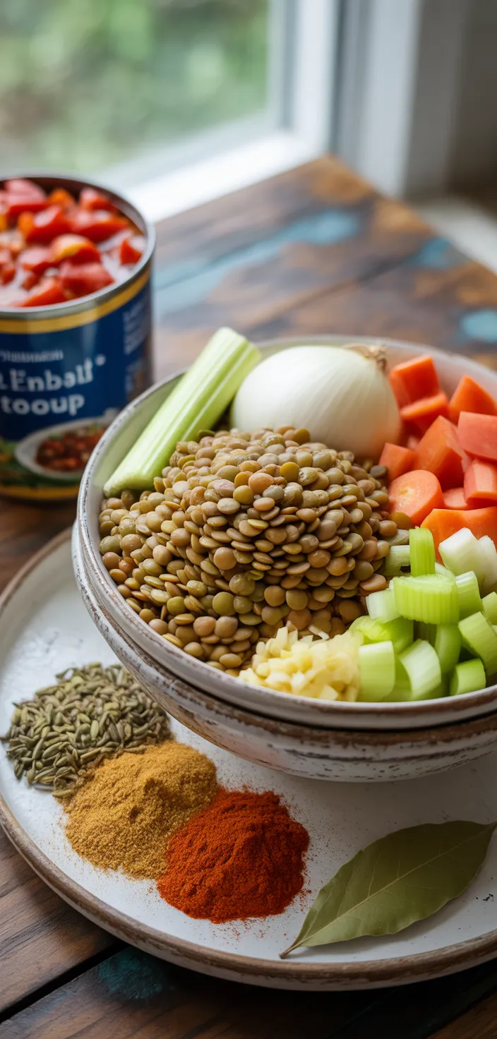 Ingredients photo for Mediterranean Lentil Soup Recipe