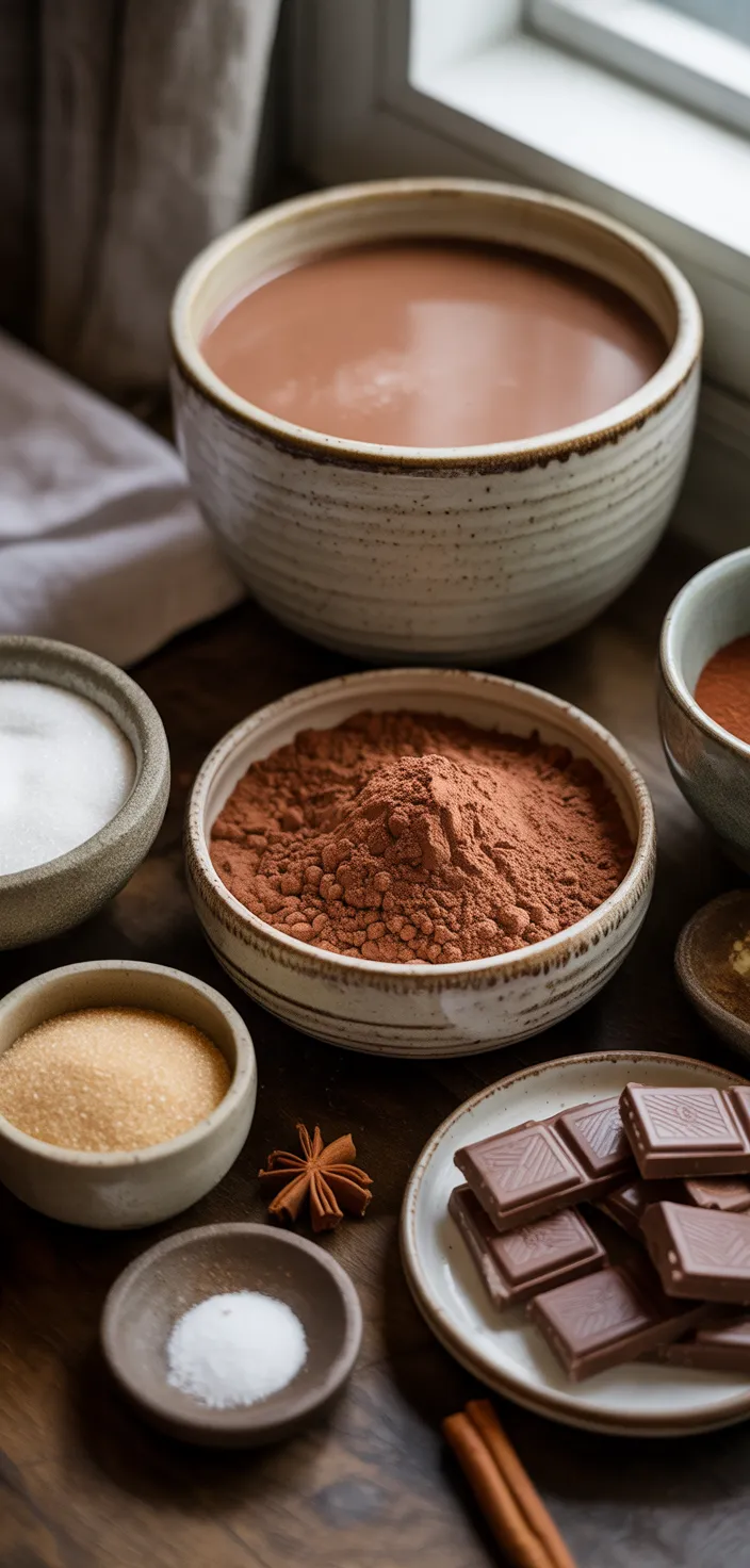 Ingredients photo for Slow Cooker Hot Chocolate Recipe