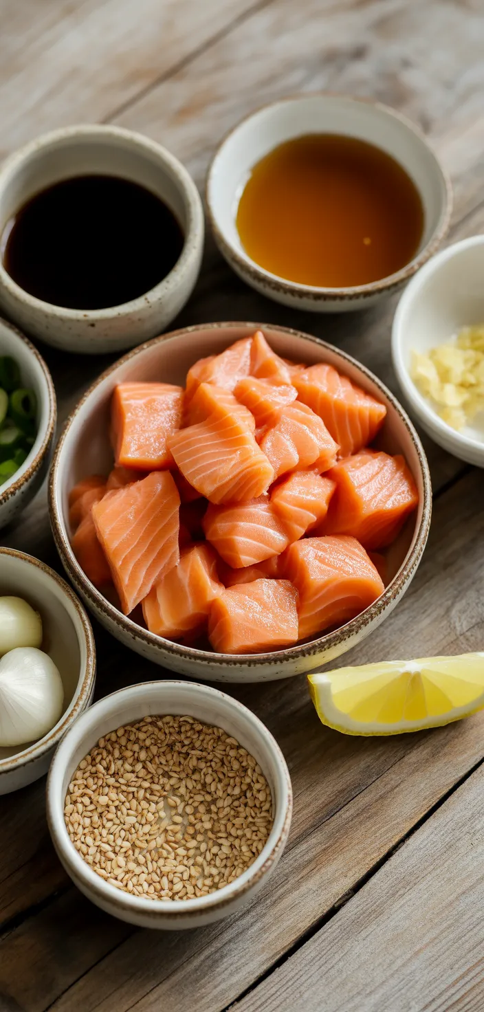 Ingredients photo for Air Fryer Salmon Bites Recipe