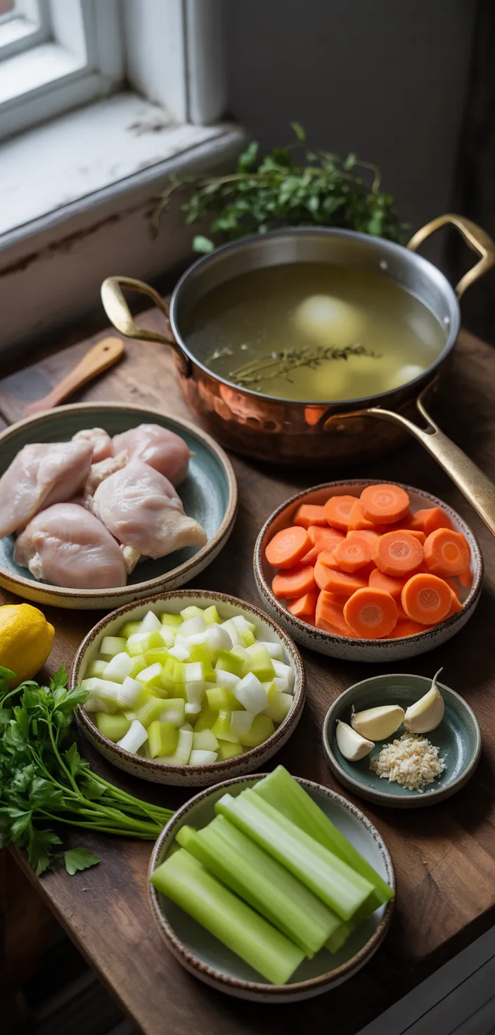 Ingredients photo for Best Chicken Noodle Soup Recipe