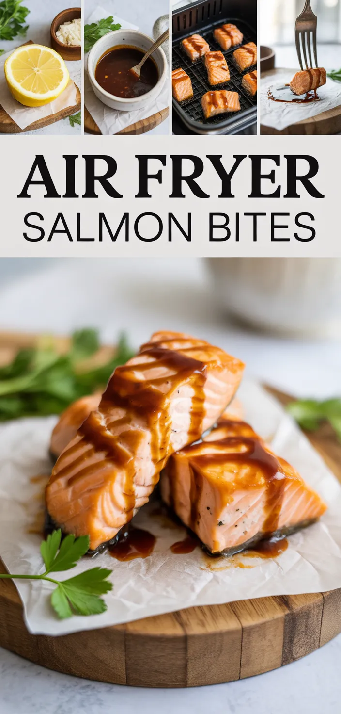 A photo of Air Fryer Salmon Bites Recipe