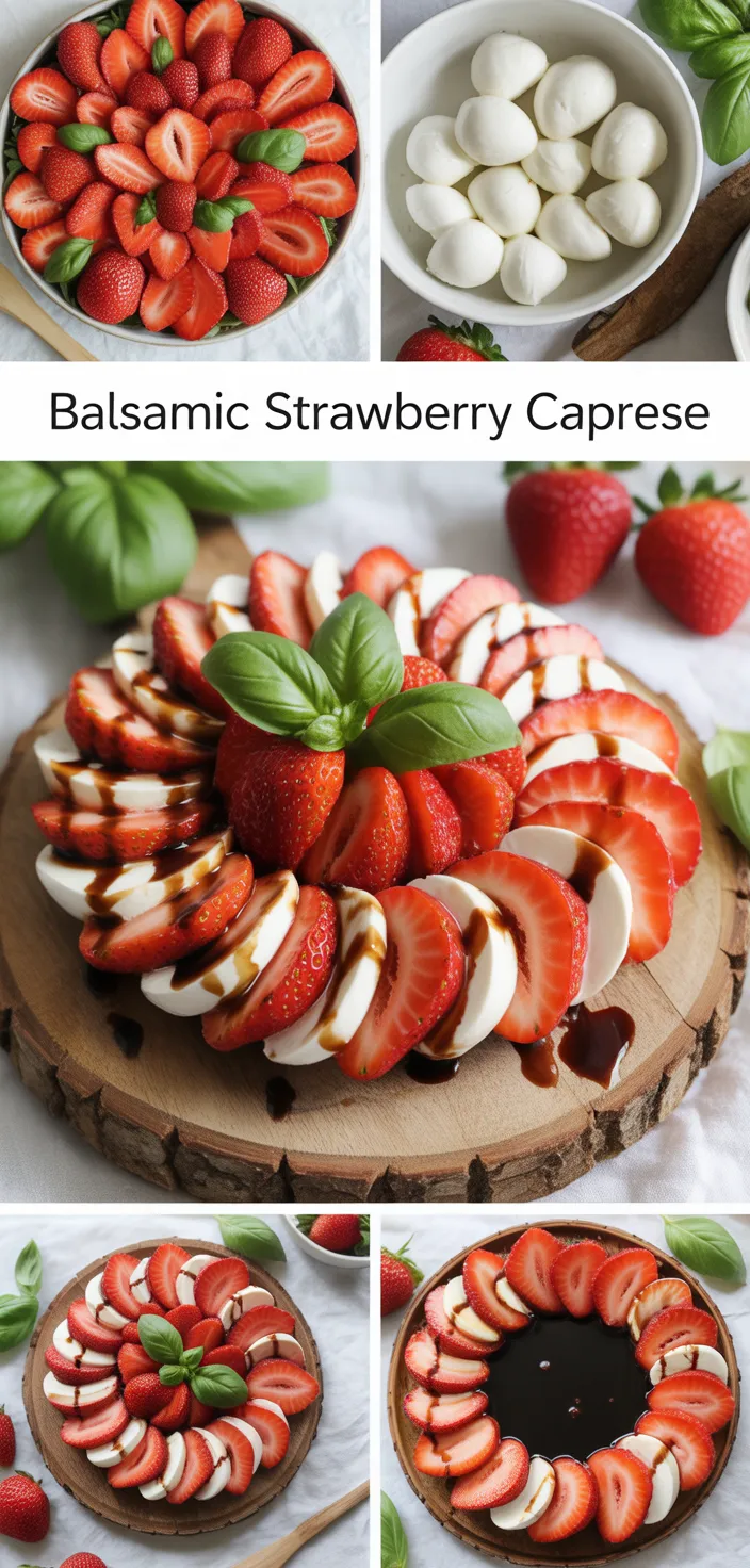 A photo of Balsamic Strawberry Caprese – Fresh & Flavorful Twist Recipe