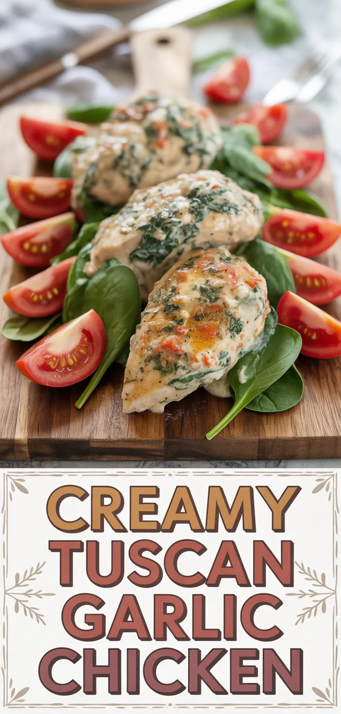 A photo of Creamy Tuscan Garlic Chicken Recipe