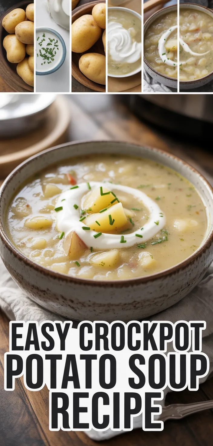 A photo of Easy Crockpot Potato Soup Recipe