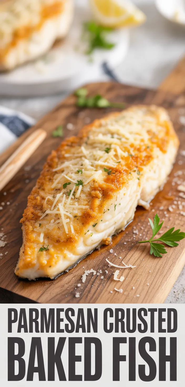 A photo of Easy Parmesan Breadcrumb Crusted Baked Fish Recipe