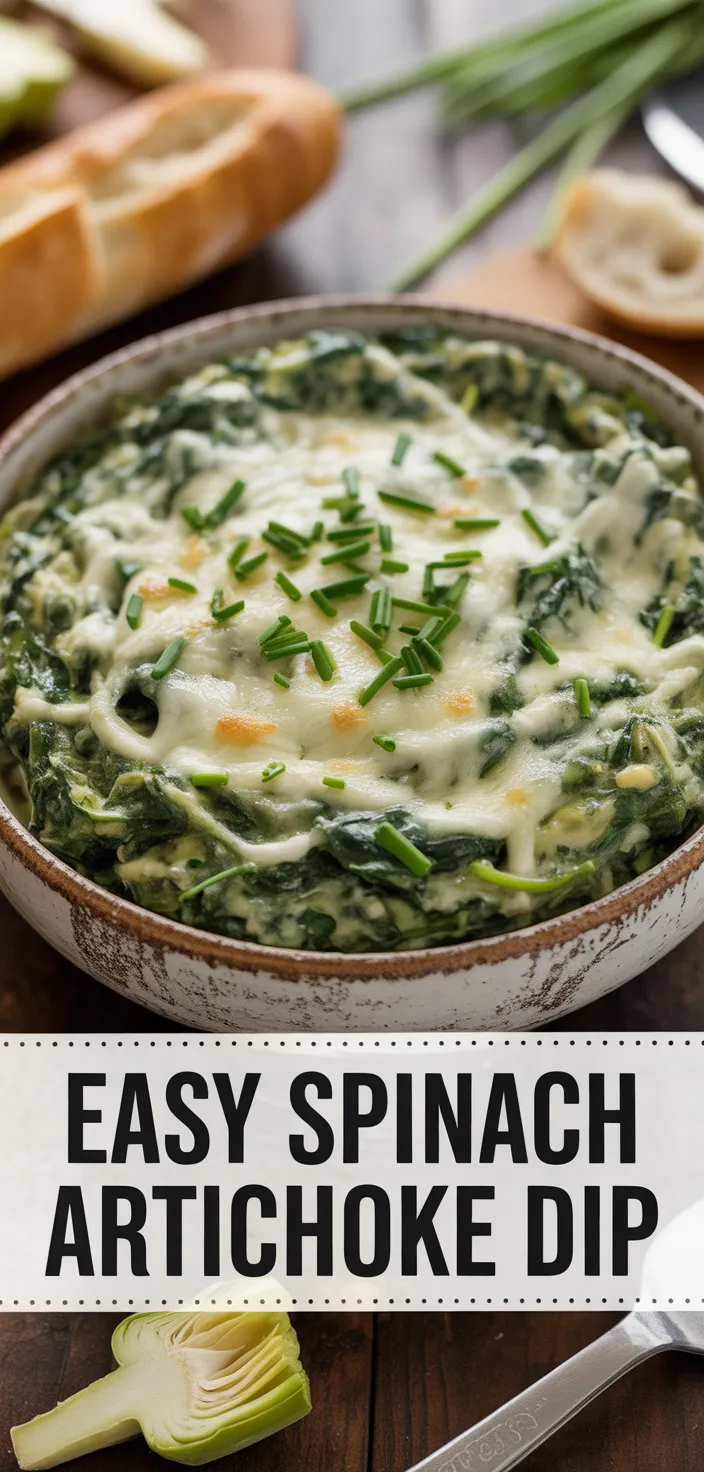 A photo of Easy Spinach Artichoke Dip Recipe