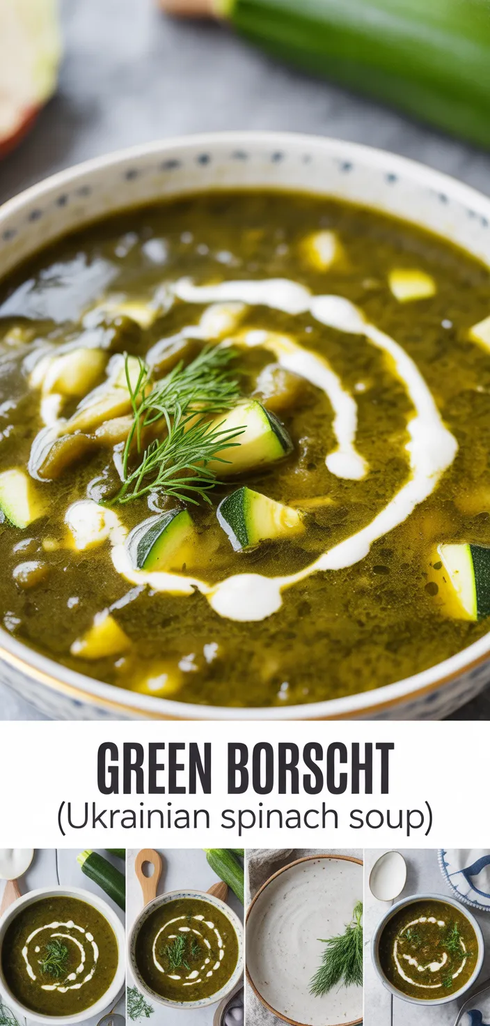 A photo of Green Borscht (Ukrainian Spinach Soup) Recipe