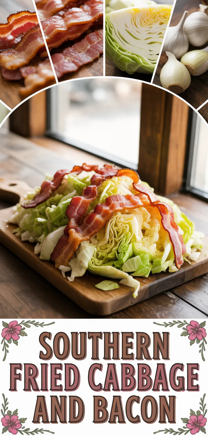 A photo of Southern Fried Cabbage And Bacon Recipe