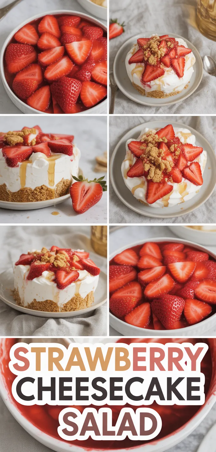 A photo of Strawberry Cheesecake Salad Recipe