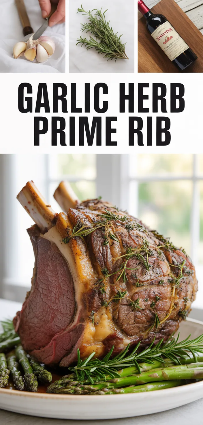 A photo of Ultimate Prime Rib Recipe (Garlic Herb Crust)