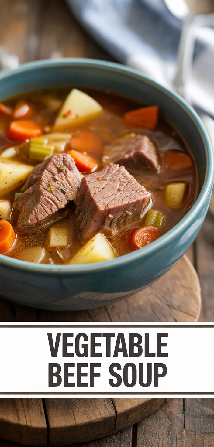 A photo of Vegetable Beef Soup (Fall Apart Beef!) Recipe