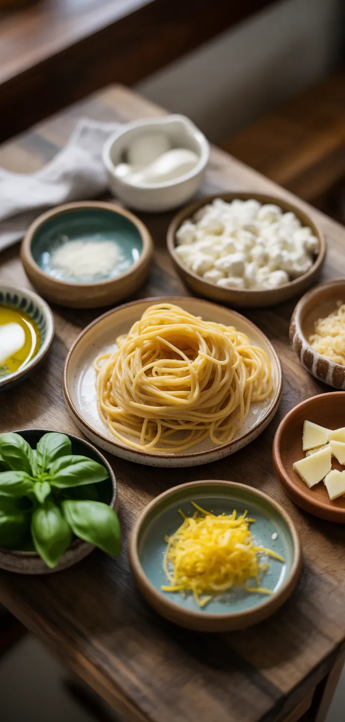 Ingredients photo for Cottage Cheese Pasta Sauce Recipe