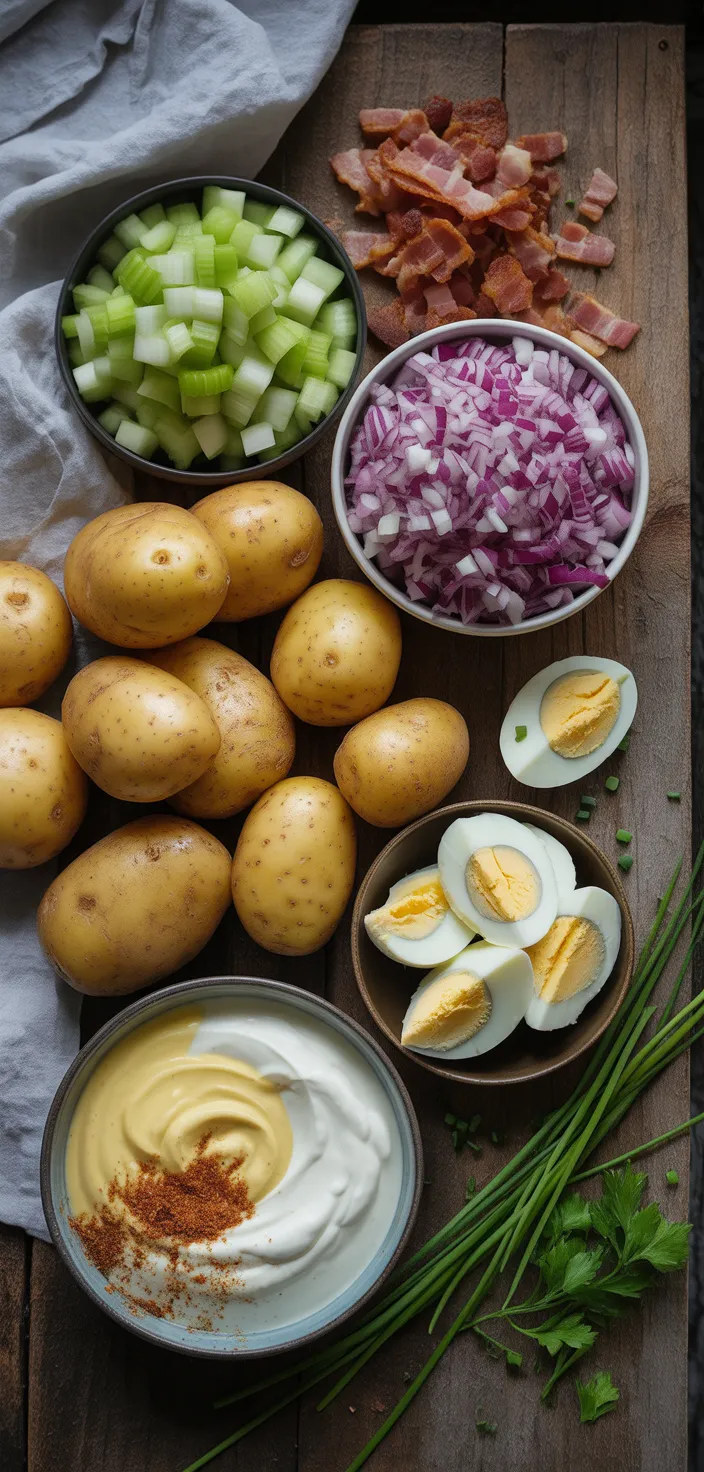 Ingredients photo for Crispy Potato Salad Recipe