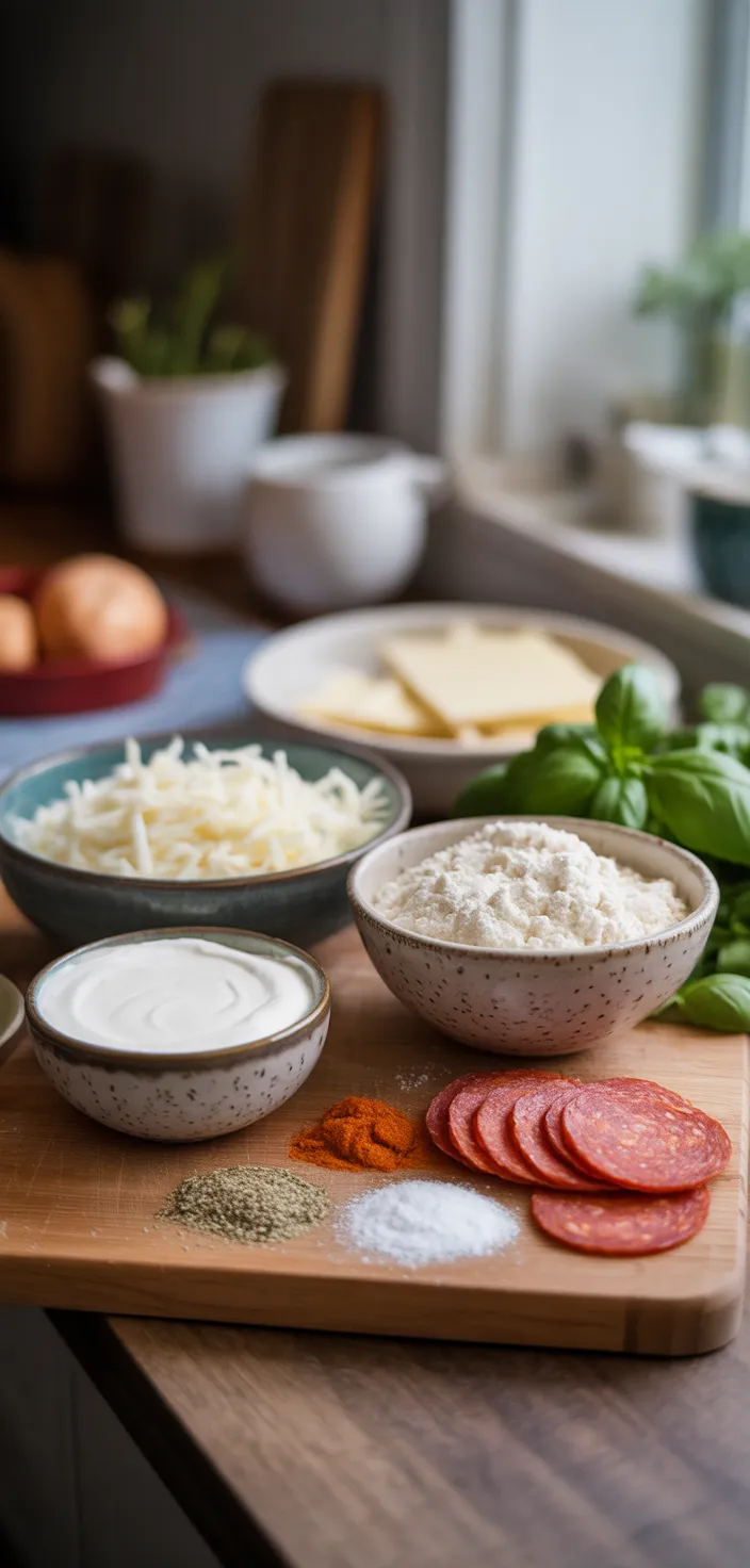 Ingredients photo for Keto Pizza Bread Recipe