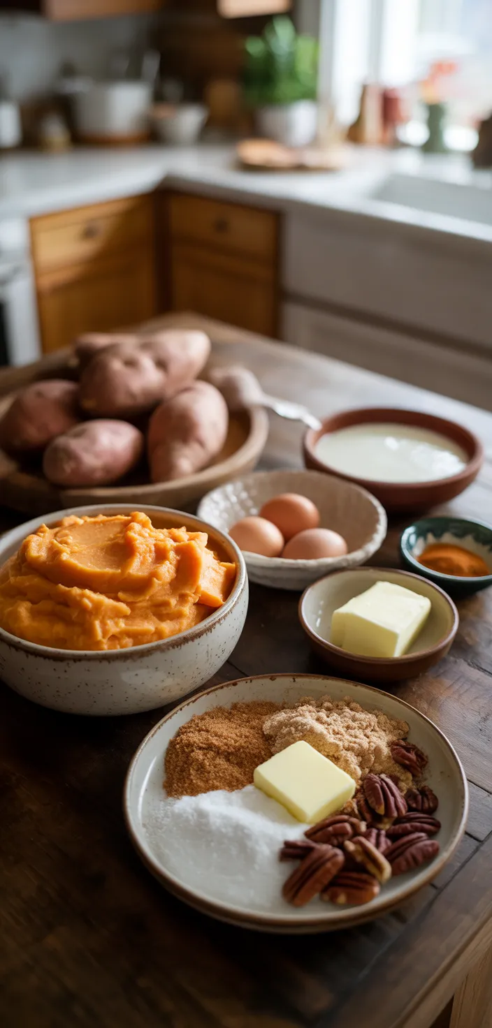 Ingredients photo for Southern Sweet Potato Casserole Recipe
