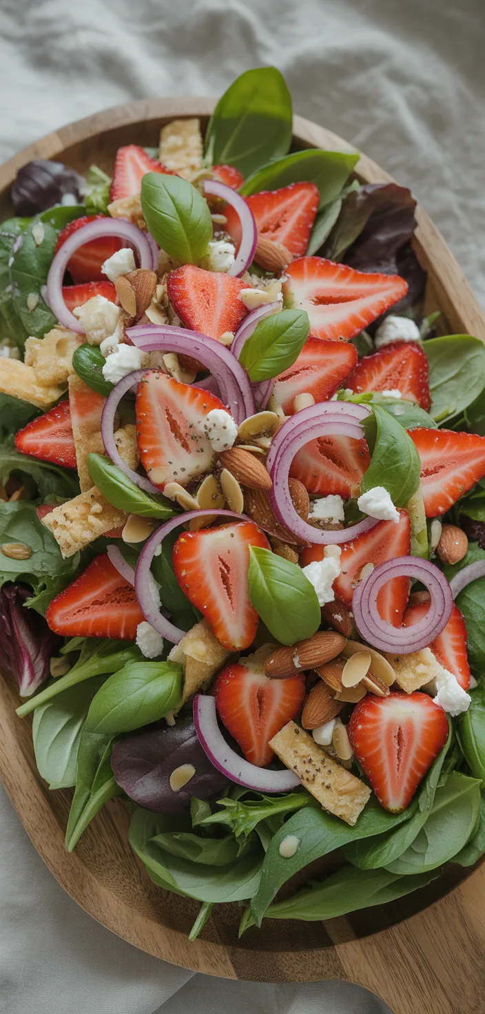 Ingredients photo for Strawberry Crunch Salad With Champagne Vinaigrette. Recipe