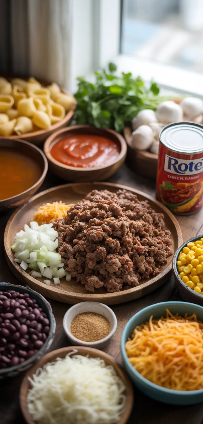 Ingredients photo for Taco Pasta (Instant Pot Or Stove) Recipe