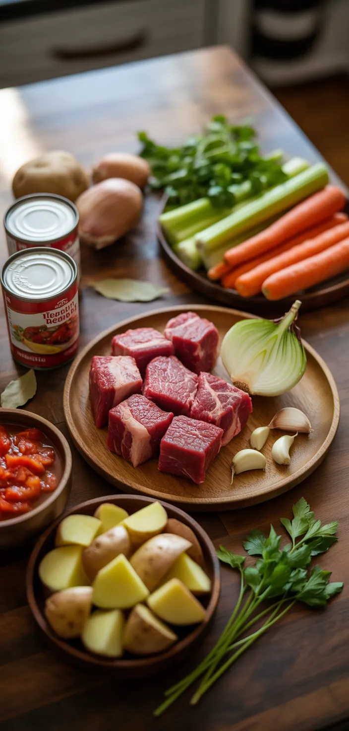 Ingredients photo for Vegetable Beef Soup (Fall Apart Beef!) Recipe