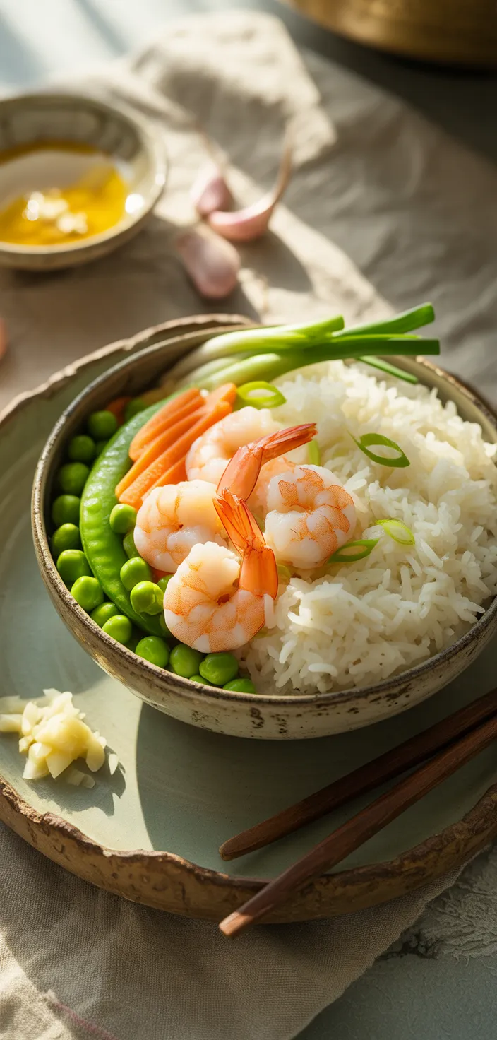 Ingredients photo for Authentic Chinese Shrimp Fried Rice Recipe