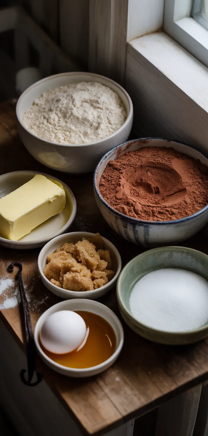 Ingredients photo for Chocolate Sugar Cookies Recipe