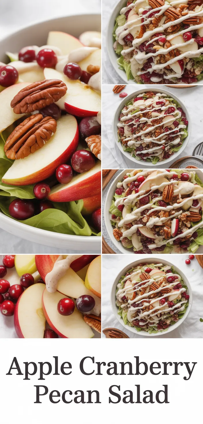 A photo of APPLE CRANBERRY PECAN SALAD Recipe