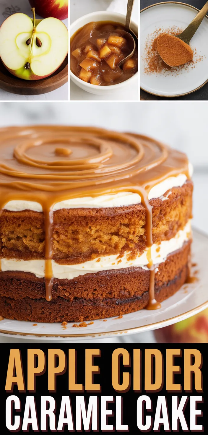A photo of Apple Cider Cake With Salted Caramel Buttercream Recipe
