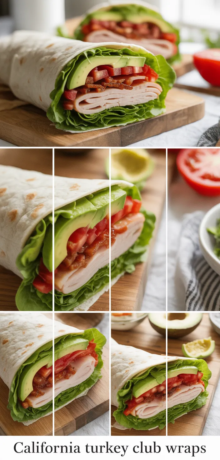A photo of California Turkey Club Wraps Recipe