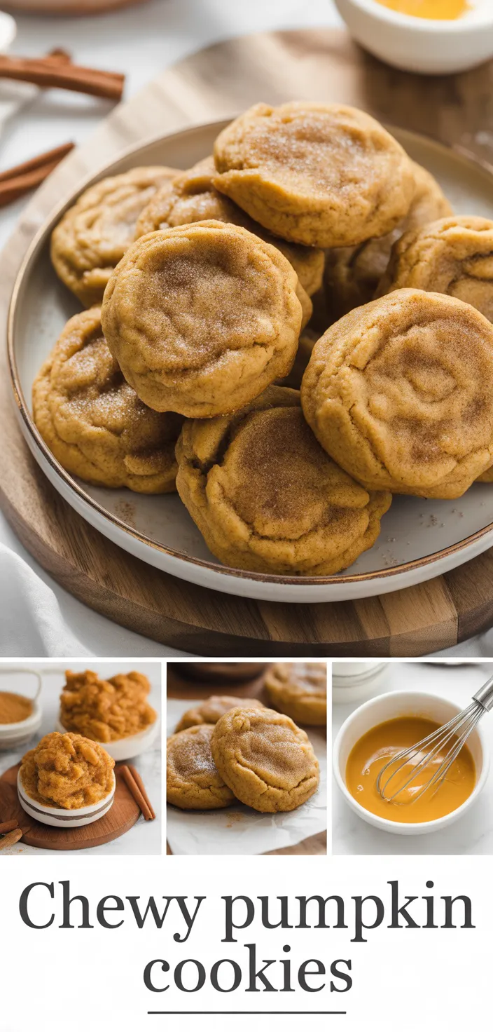A photo of Chewy Pumpkin Cookies Recipe