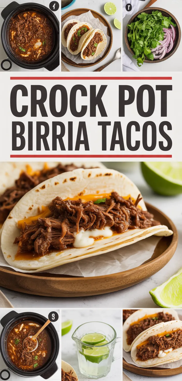 A photo of Crock Pot Birria Tacos Recipe
