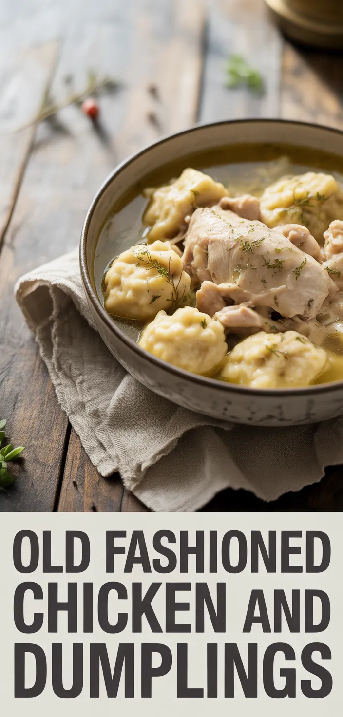 Old Fashioned Chicken And Dumplings Recipe